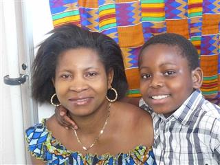 Mama Esi and son Collins at the Festival