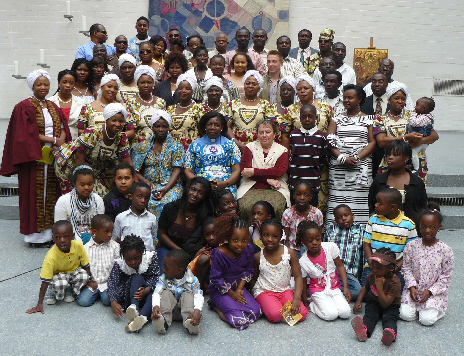 Rev Aduama and Members during her Send-Off Service in Frankfurt.